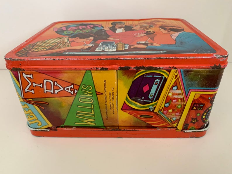 Vintage Metal Lunch Box Happy Days 1976 W/Thermos Arnold's image 5