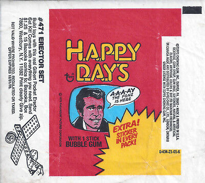 1976 TOPPS NON SPORT TRADING CARD WRAPPER HAPPY DAYS TV SHOW | eBay